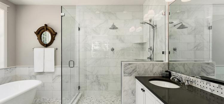 bathroom shower door installation in Altadena